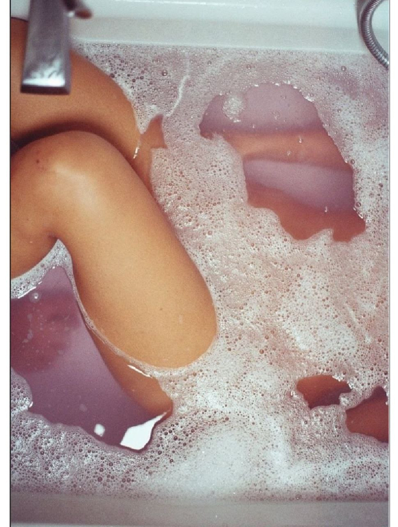 At the bathroom ... with foam