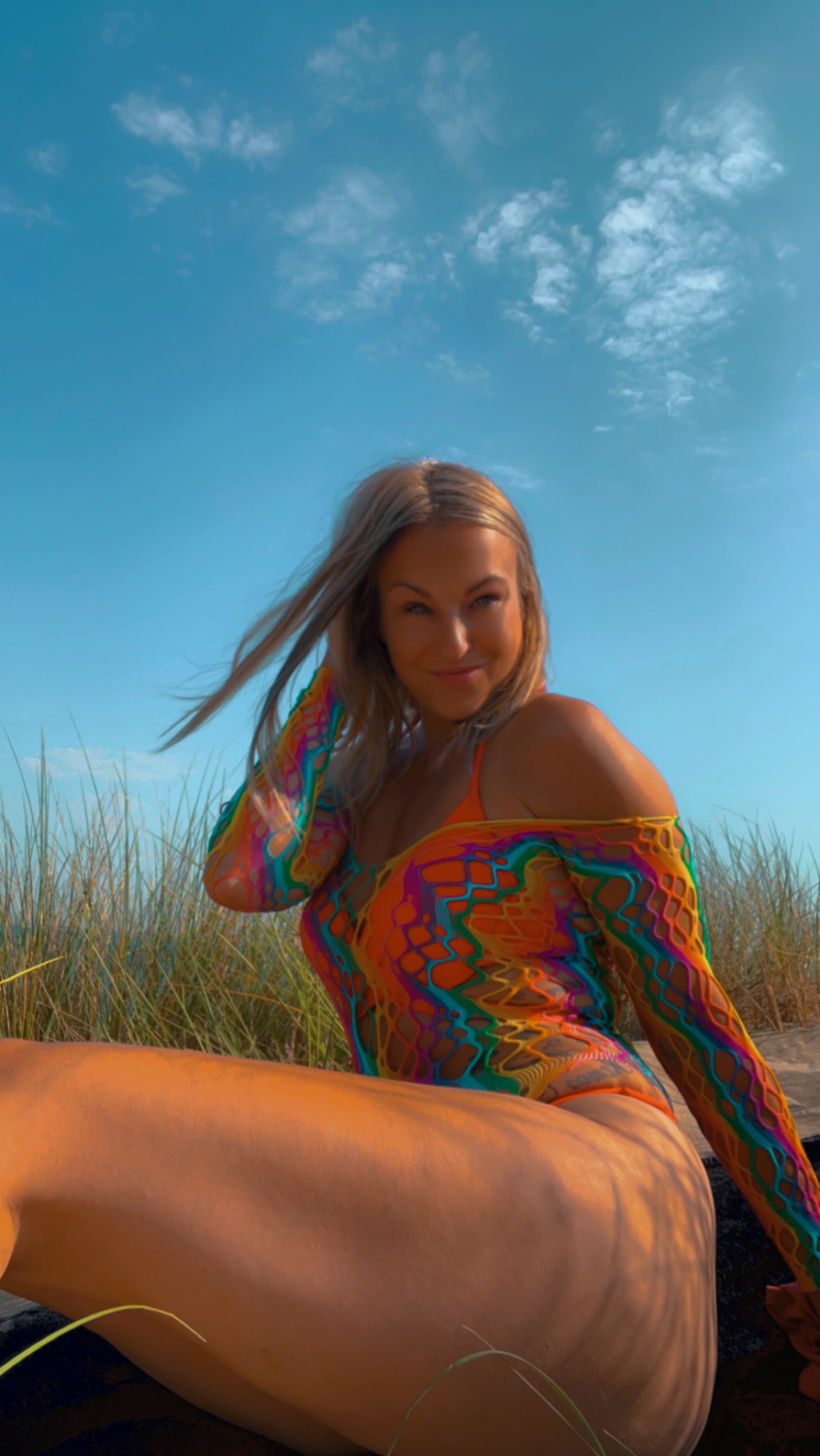 Lekker op strand
