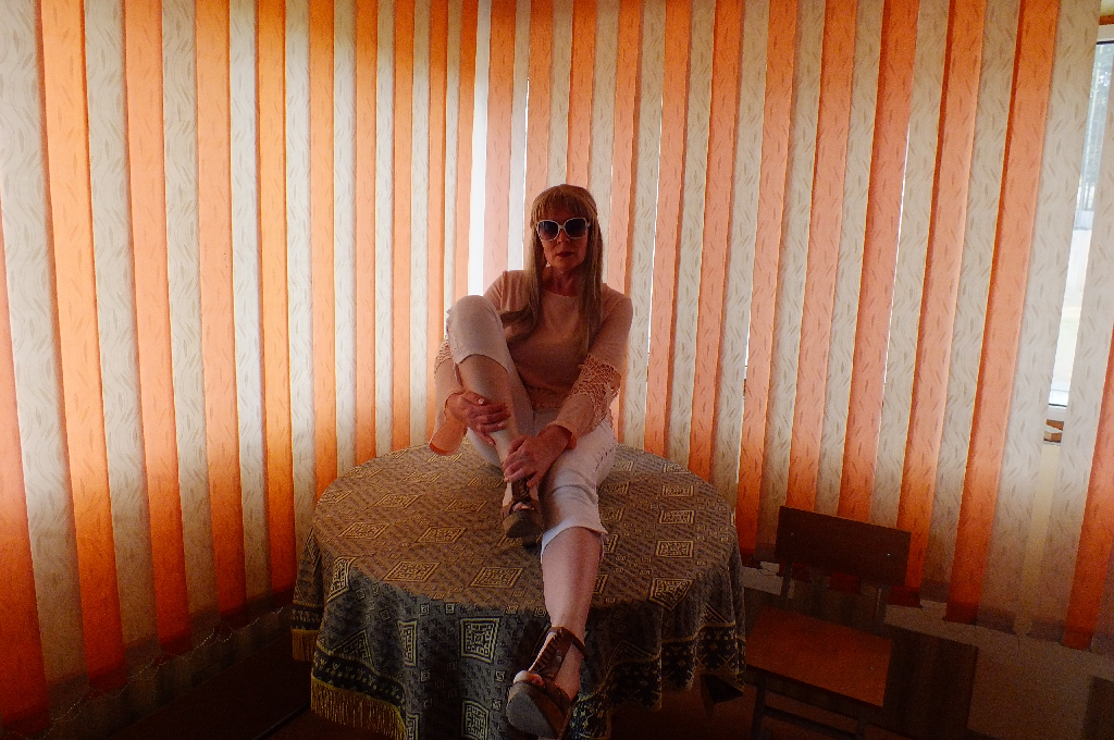 sitting on the table